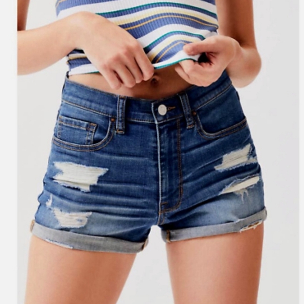 Pacsun Super Stretch Distressed Shortie
